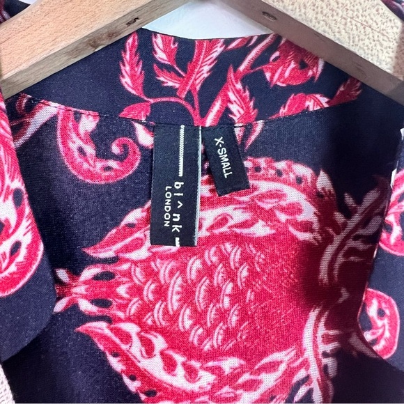 Anthropologie Bl-nk Floral Embroidered V-Neck Top - Picture 5 of 9